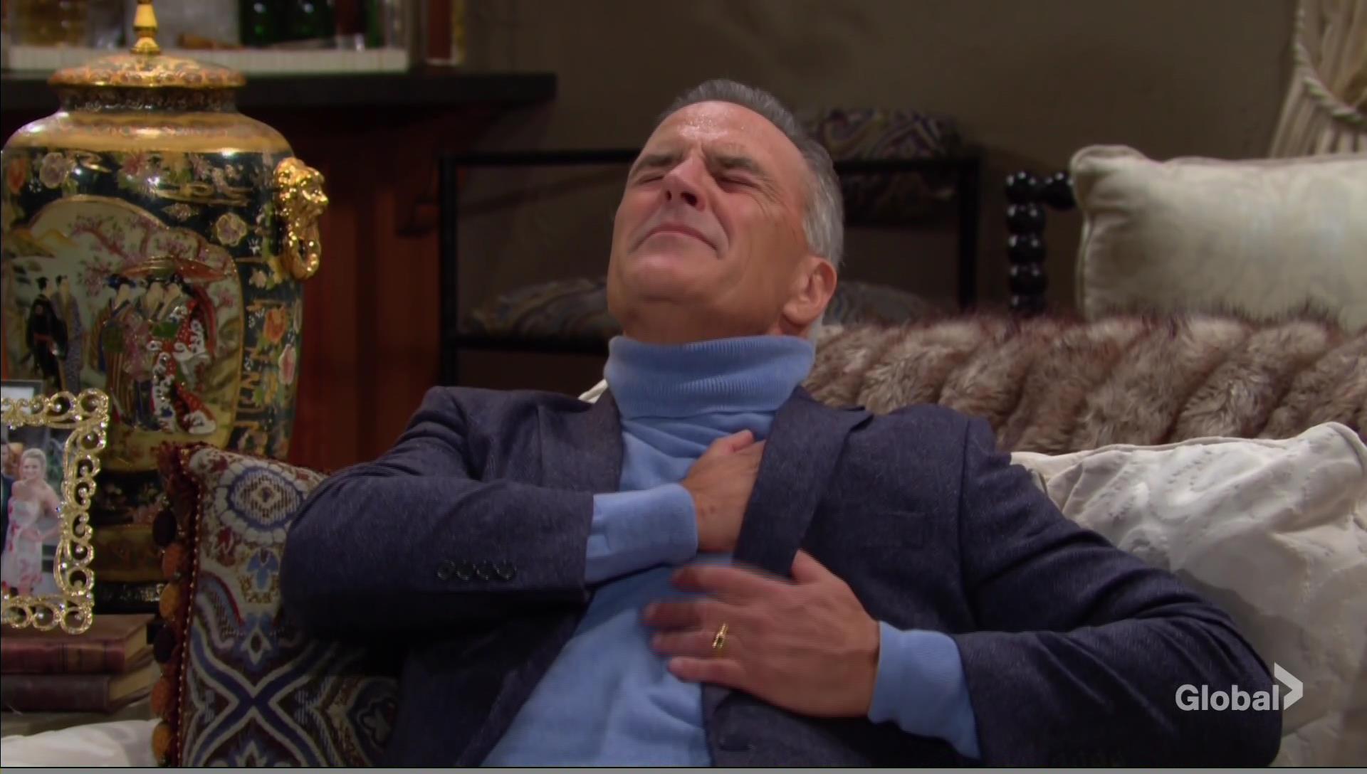 ashland heart attack on Young and Restless