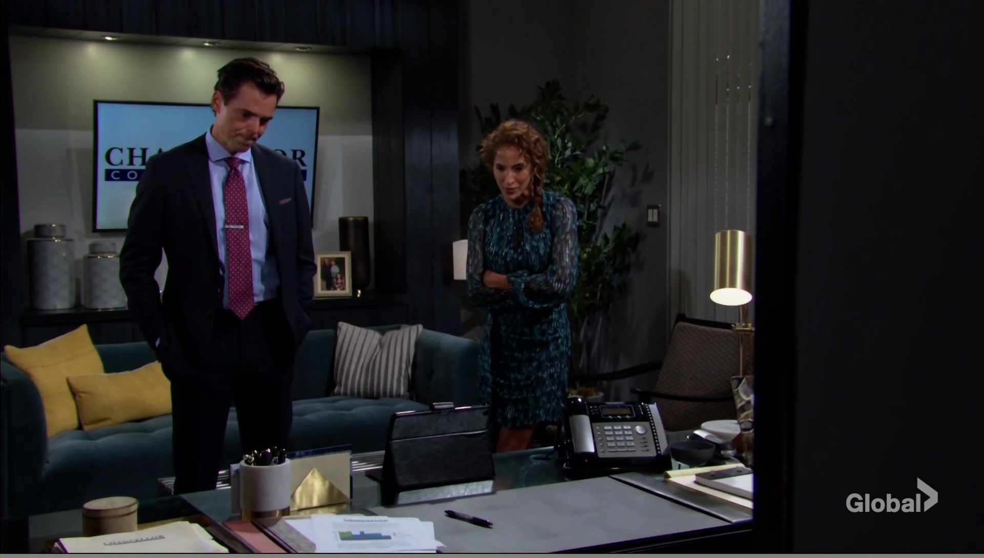 billy lily disagree work ethics young restless