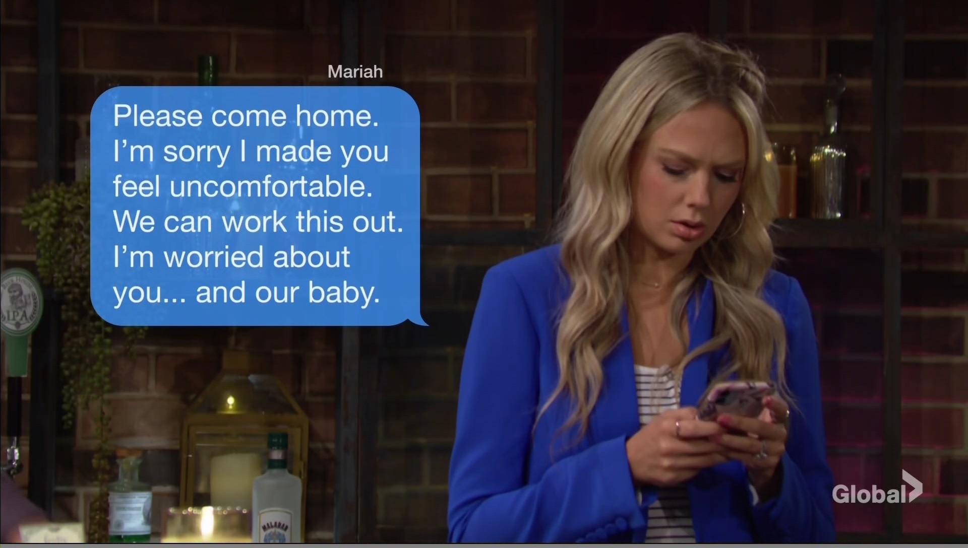 abby texts mariah young and the restless soaps spoilers