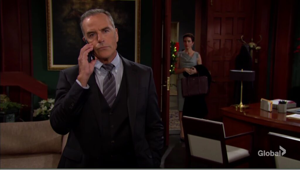 victoria eavesdrops ashland call young restless cbs soapsspoilers