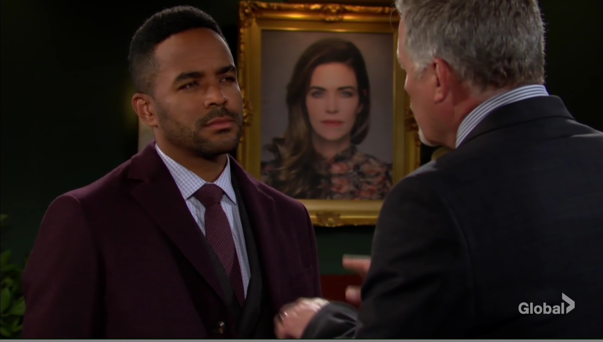 nate stares at locke liar young restless
