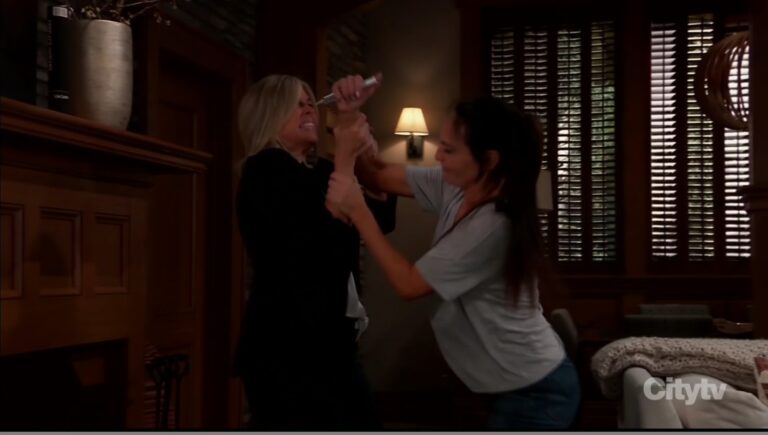 carly harmony fight over syringe general hospital abc soapsspoilers