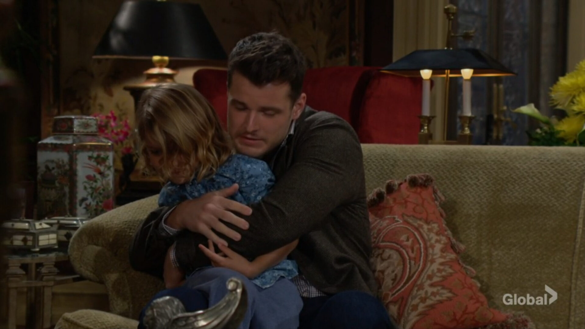 kyle snuggles harrison young and restless