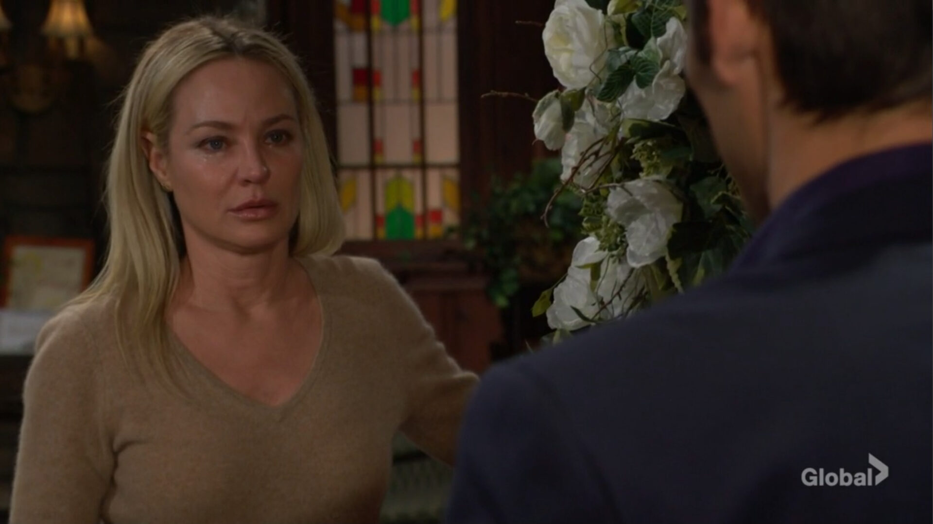 sharon shocked adam came see her about rey young and restless cbs soapsspoilers