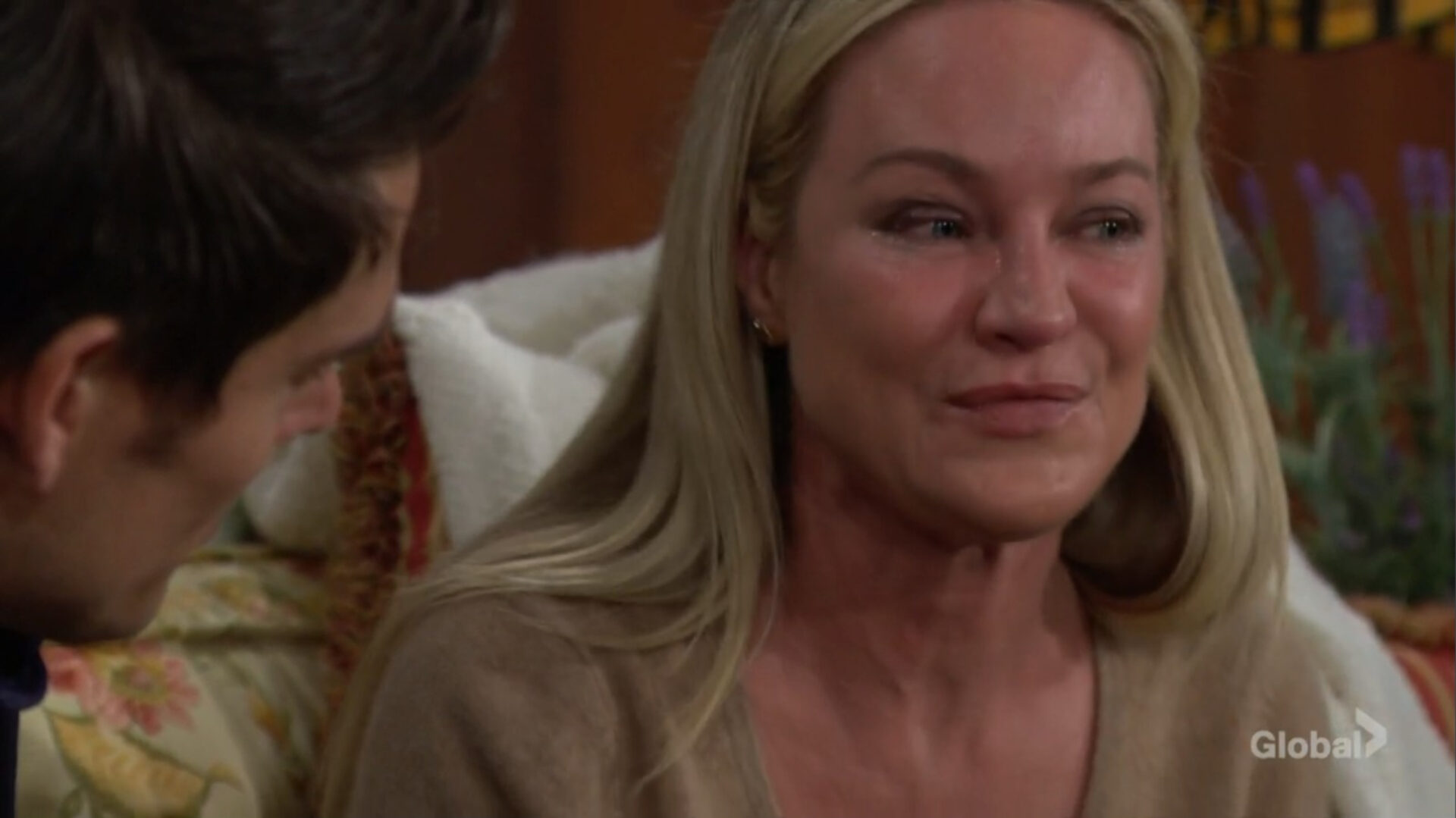 sharon sobs about locke living young and restless cbs soapsspoilers