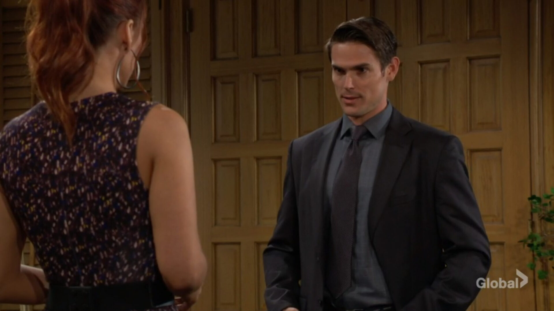 adam goes to sally upset family young restless