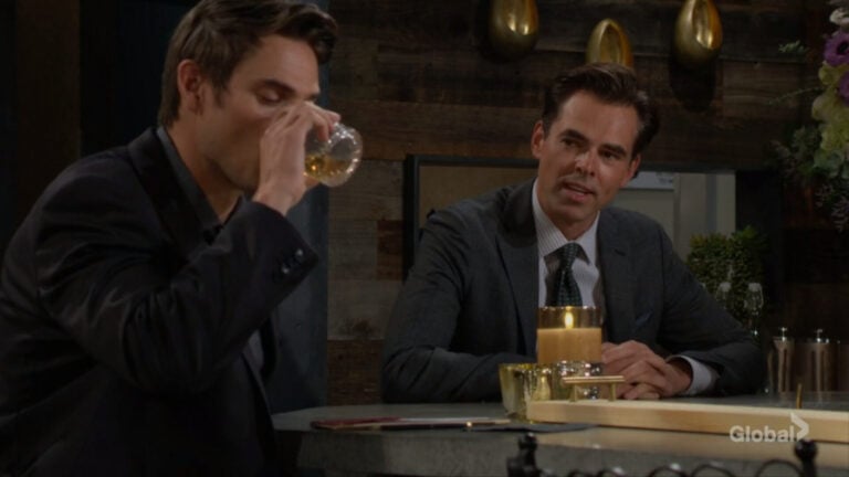billy drinks with adam young restless