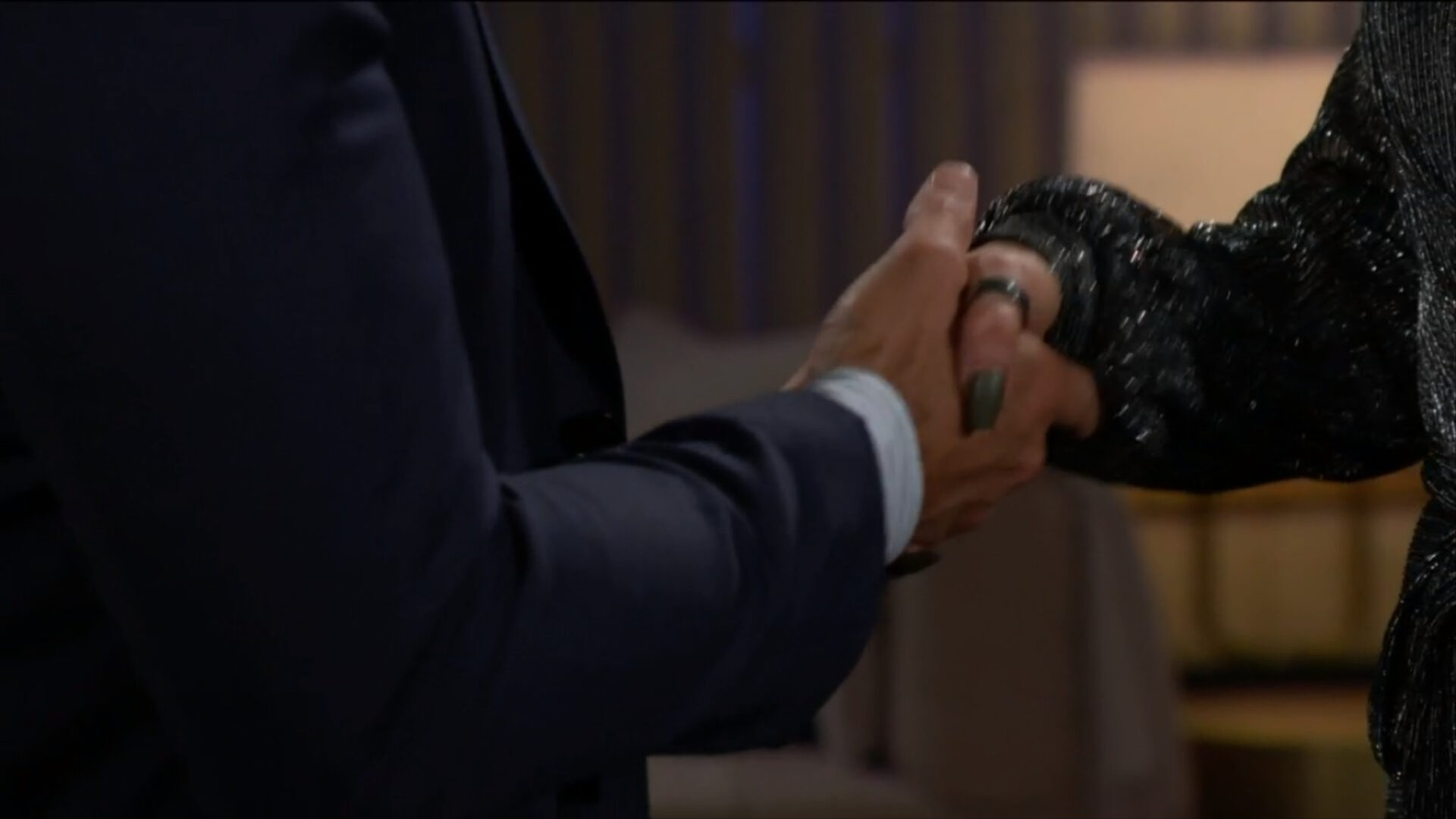 sally and nick shake hands Y&R