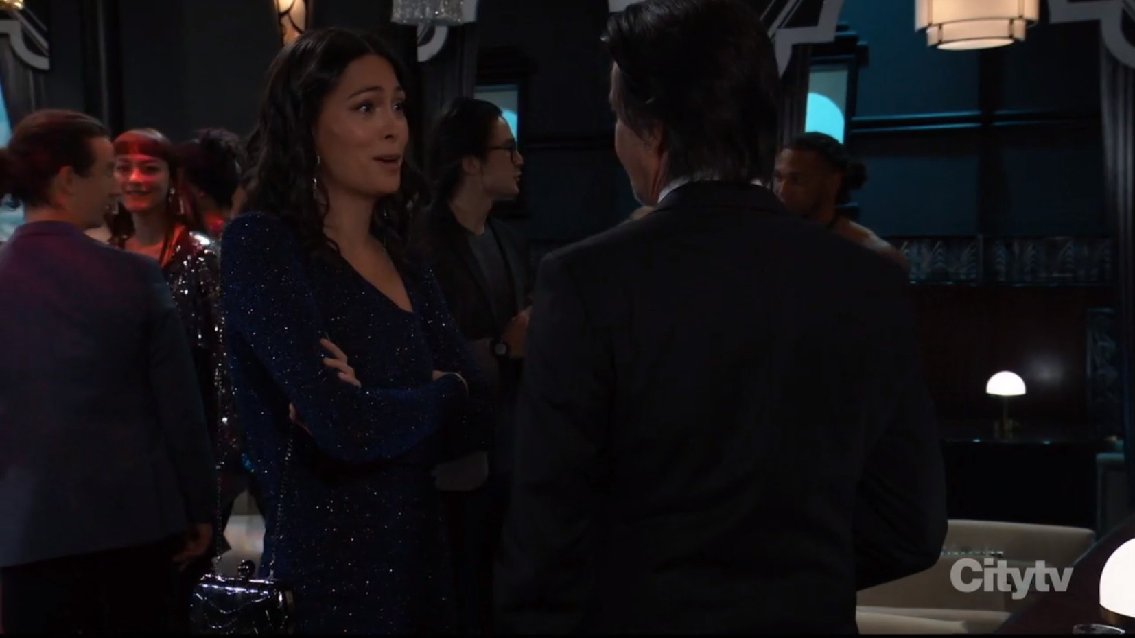 terry with finn at party on haunted stars GH recaps SoapsSpoilers
