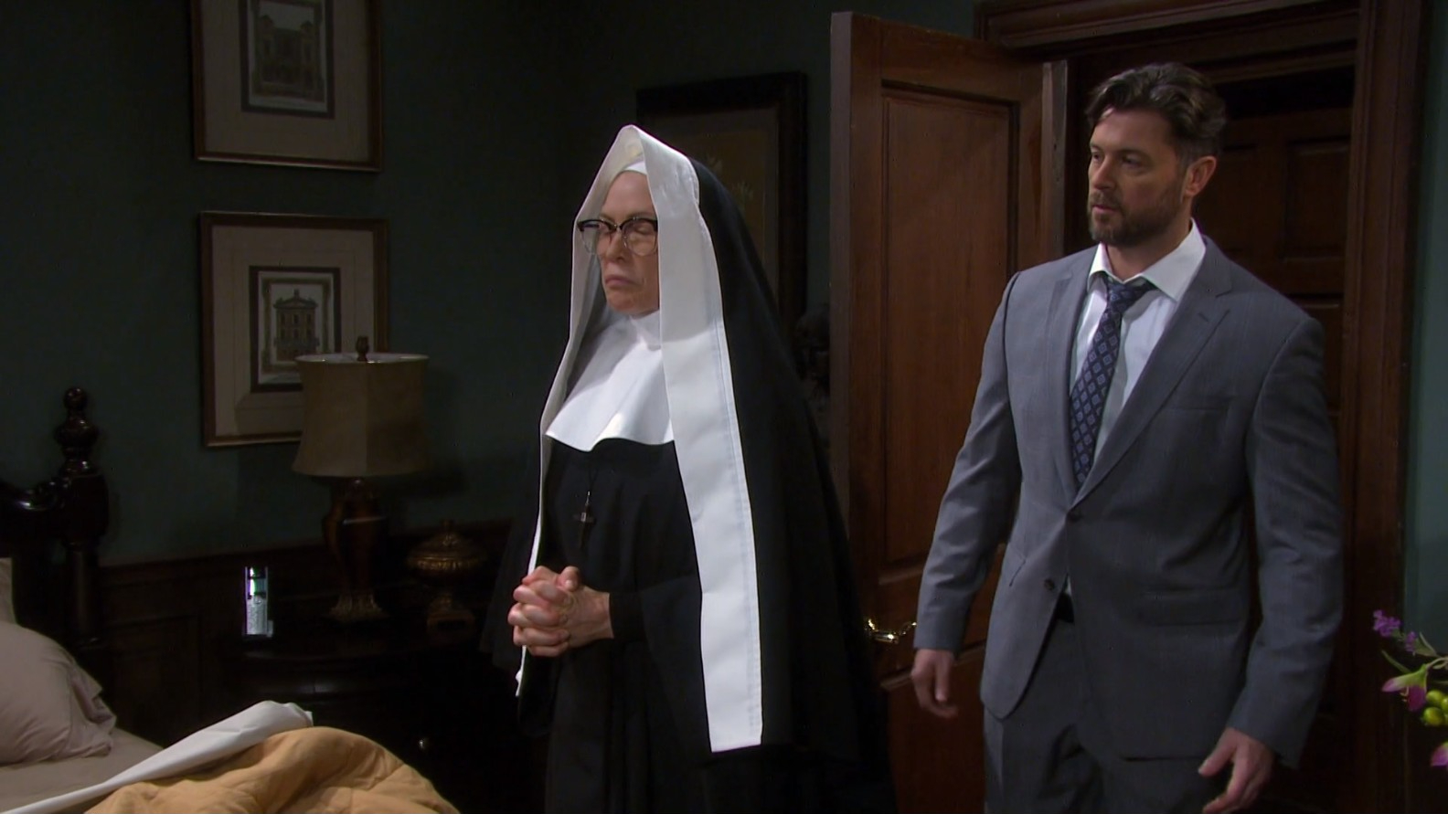 sister mary moira sniffs air in nicole's room DAYS recap soapsspoilers