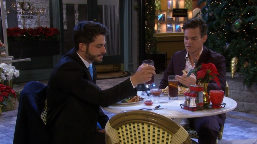 leo and sonny eat nachos Days of our Lives recaps SoapsSpoilers