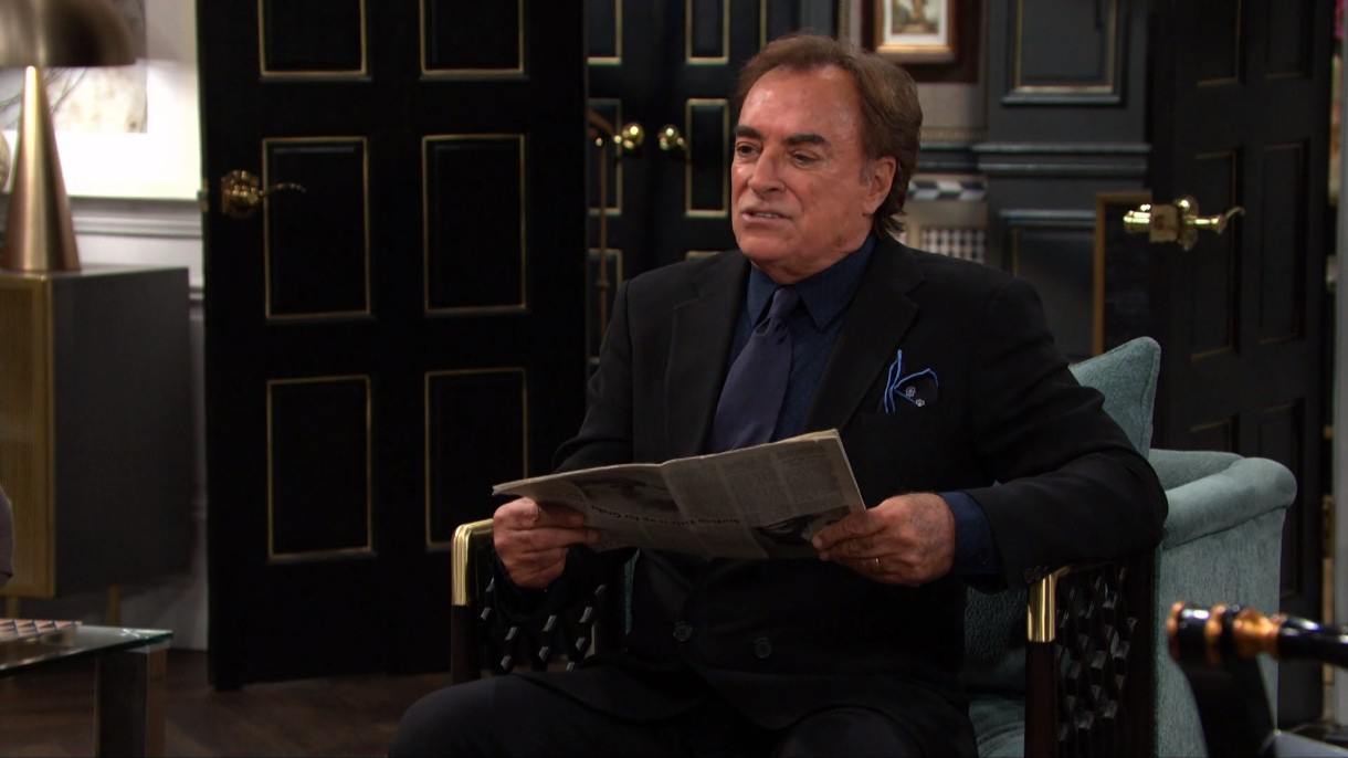 tony reads newspaper Days of our Lives recaps