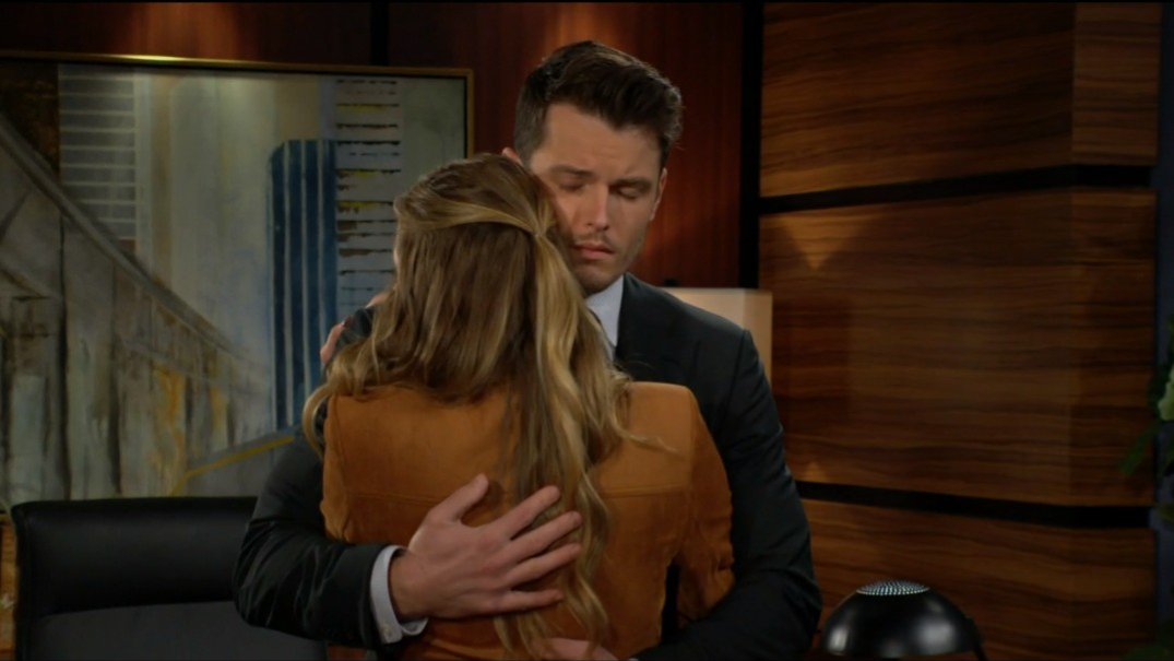 kyle hugs wife Young and the restless recaps