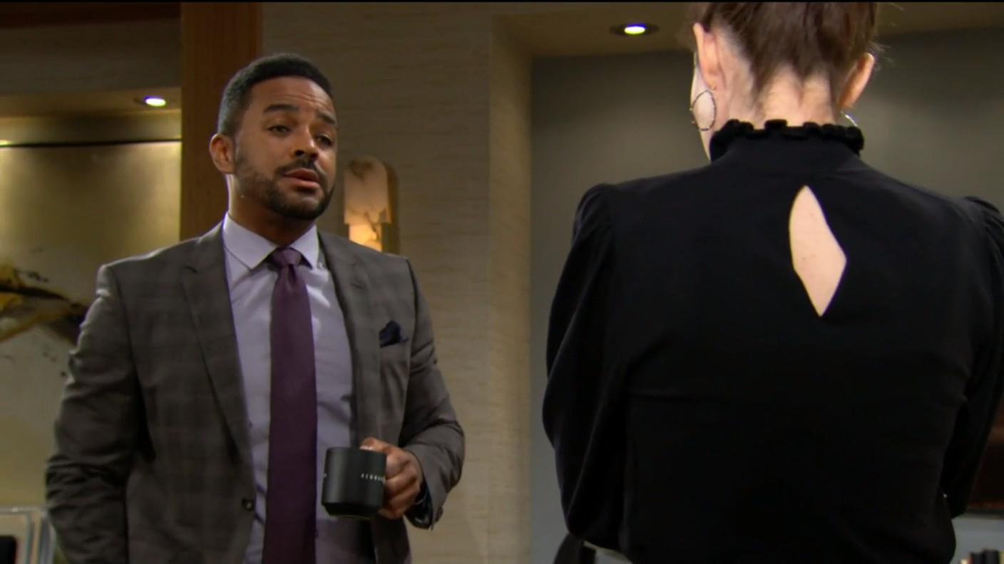 nate talks to victoria in office Y&R recaps soapsspoilers