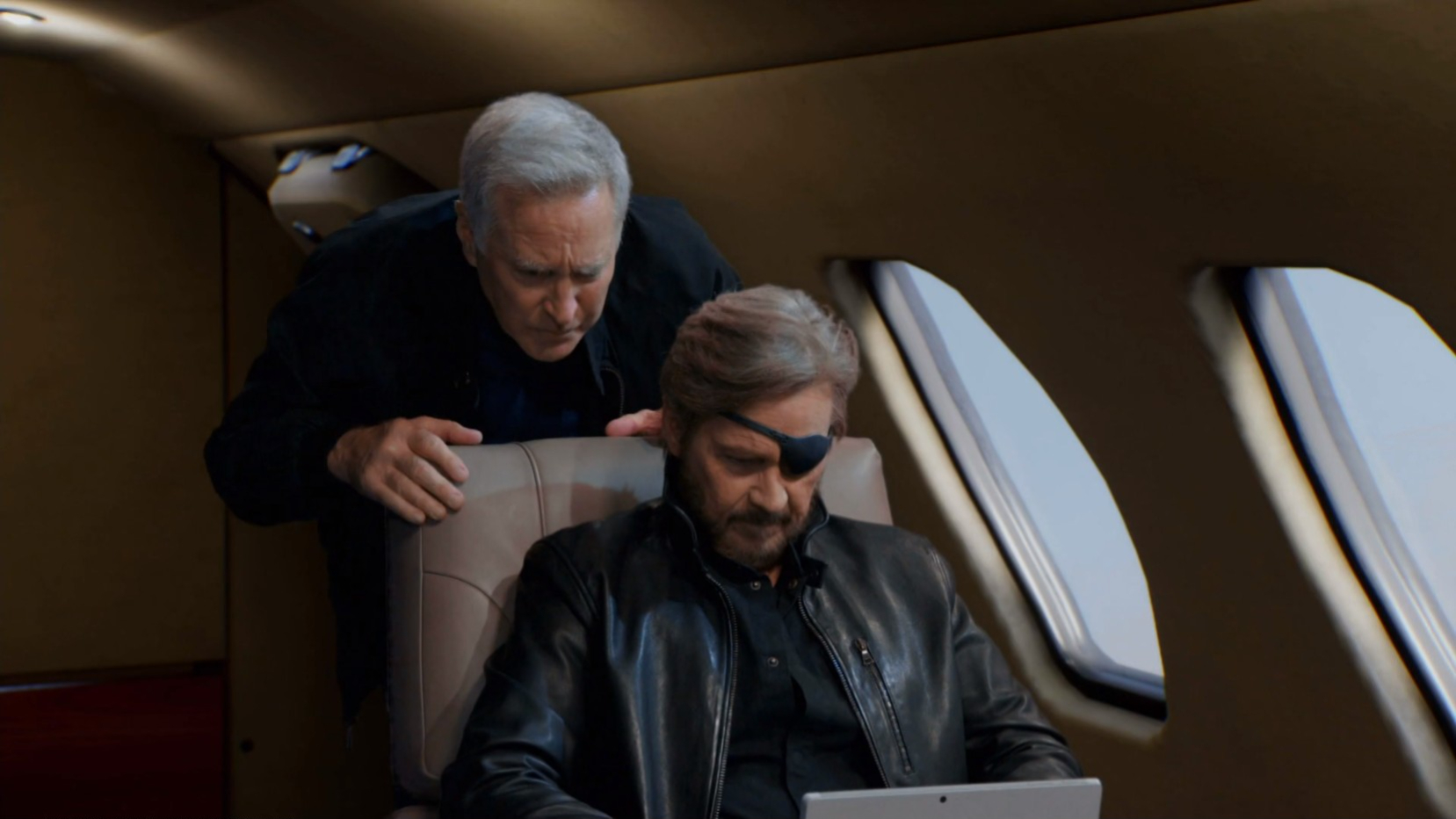 john and steve on a plane