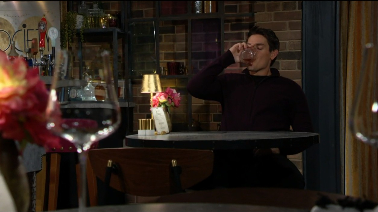 adam boozing it up Y&R early recaps soaps spoilers