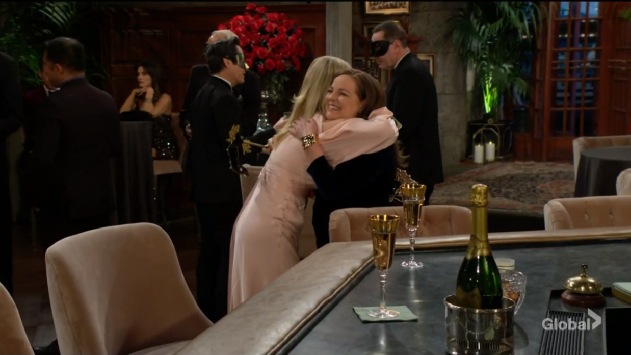 nina and christine catch up hug young and restless spoiler recaps