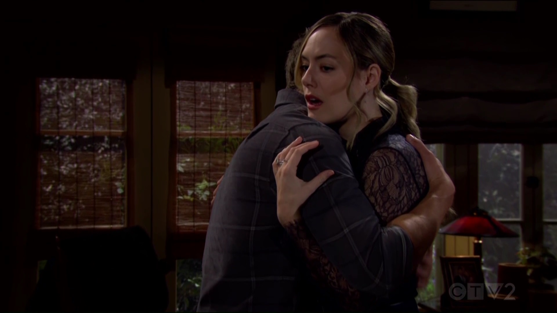 hope hugs liam who tries to comfort her about HFTF bold and beautiful recaps soapsspoilers