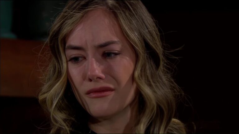 hope cries as Liam expresses anger at her taking thomas back at forrester on bold and beautiful
