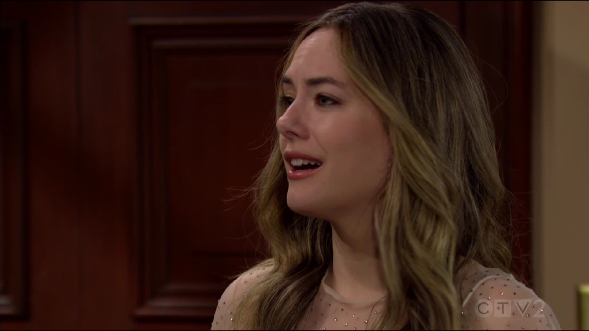 hope reacts to steffy asking if she's hot for thomas