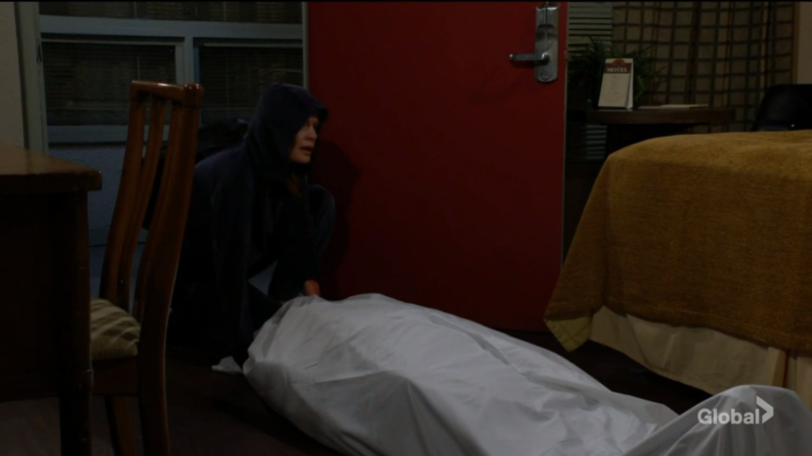 phyllis drags starks dead body