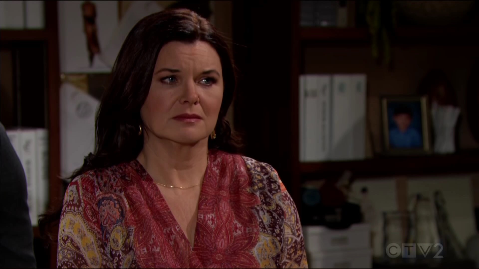 katie listens as bill makes a plea for her to reunite with him