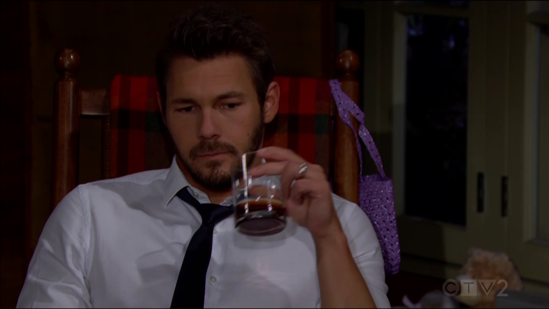 liam drinks and talks to hope about trust