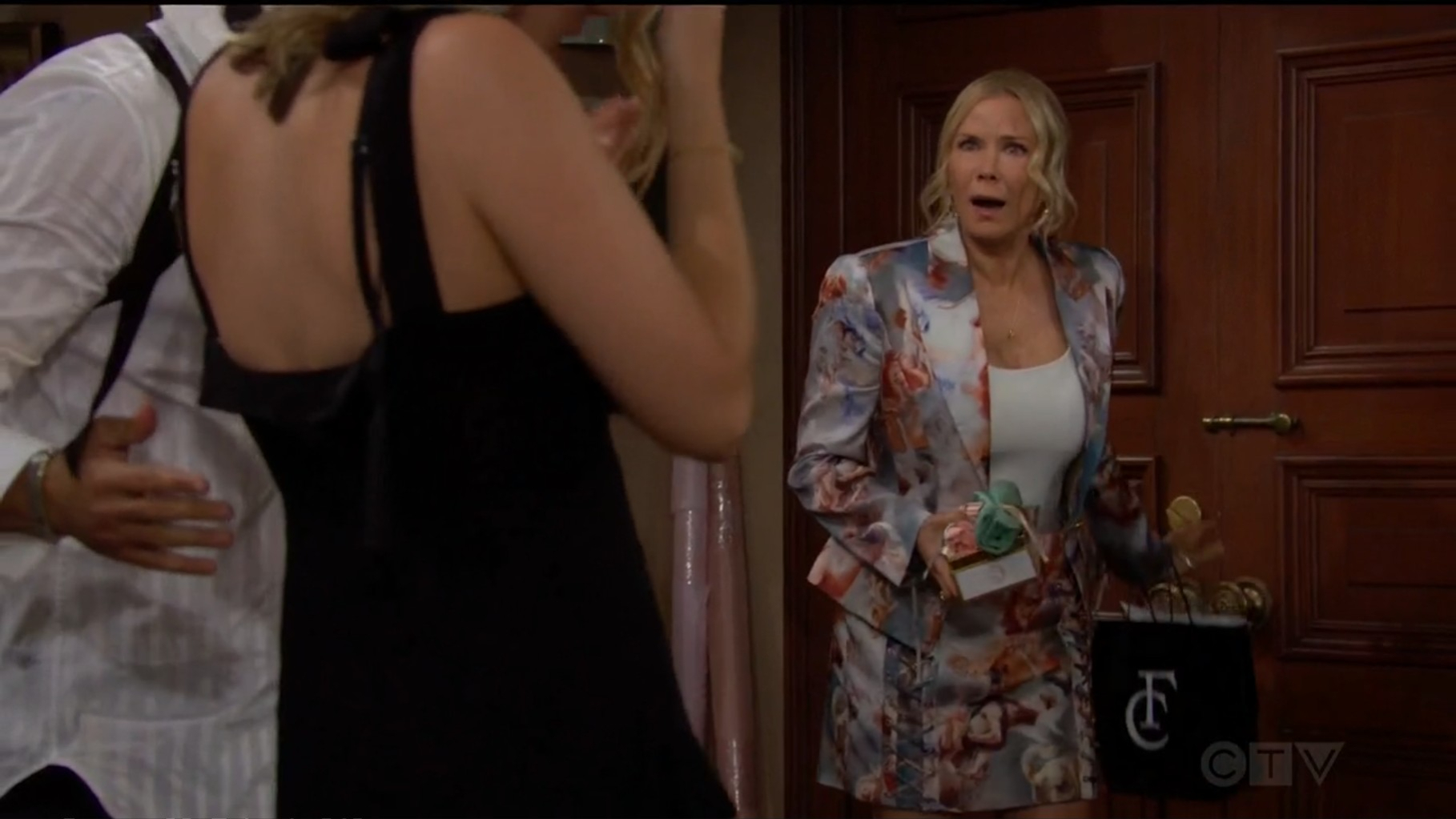 brooke shocked to walk in on hope with thomas