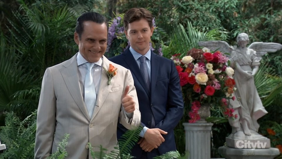 sonny and michael waiting for the bride