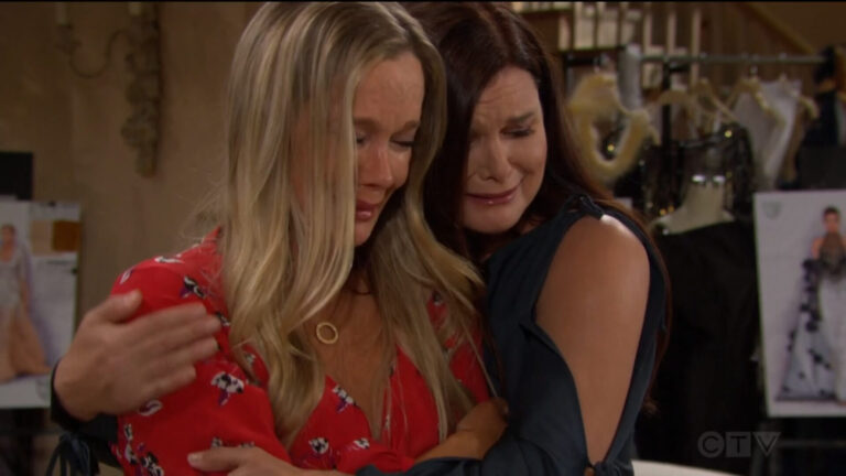 katie and donna sob over eric dying
