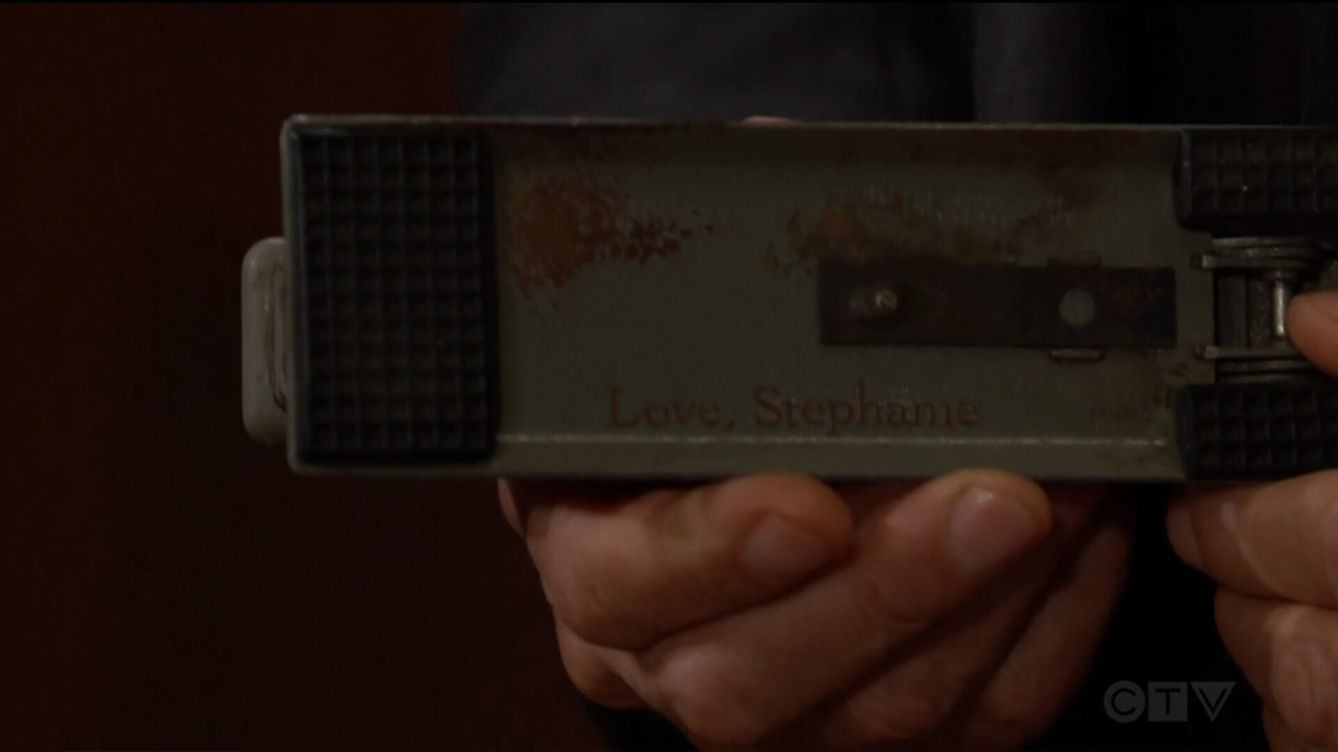 eric's stapler with stephanie's name on it
