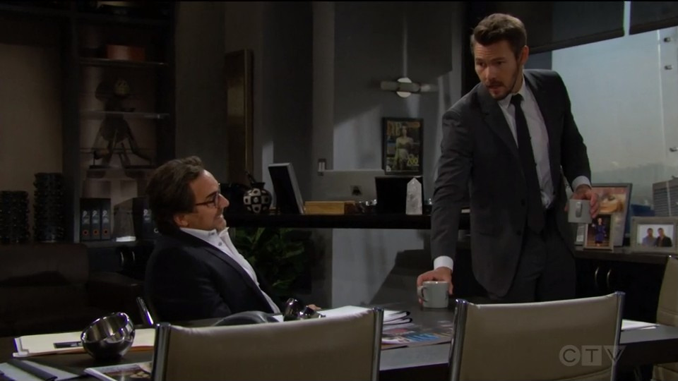ridge and liam discuss the punch