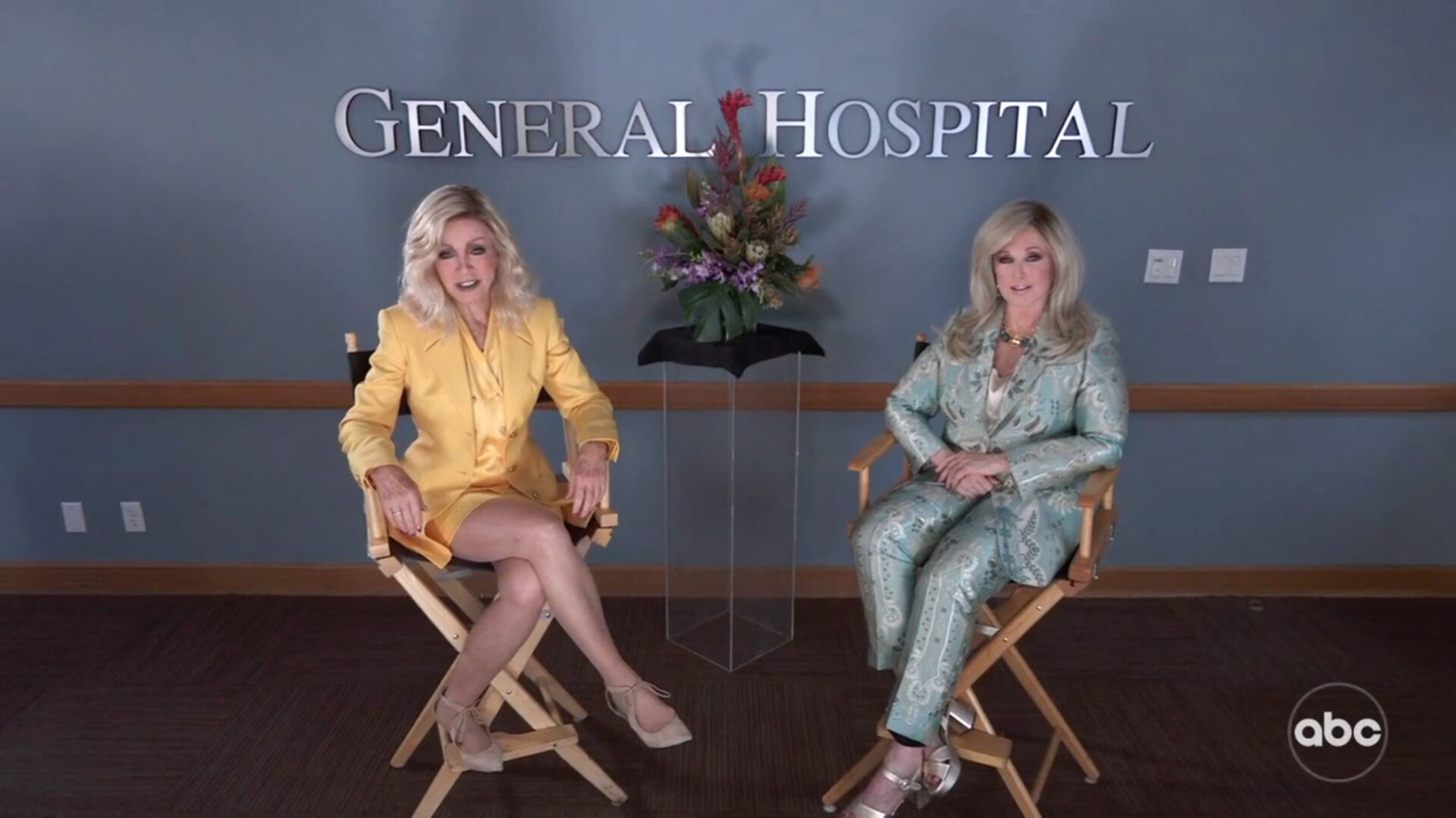 Donna Mills (Madeline Reeves) and Morgan Fairchild are hosting.