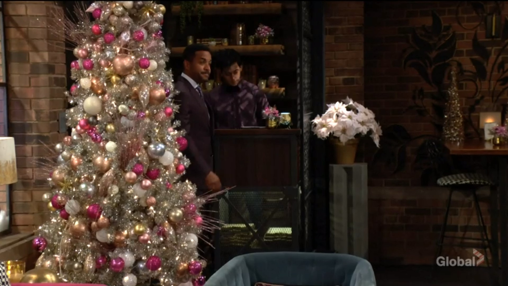 nate and the christmas tree at society Y&R recaps