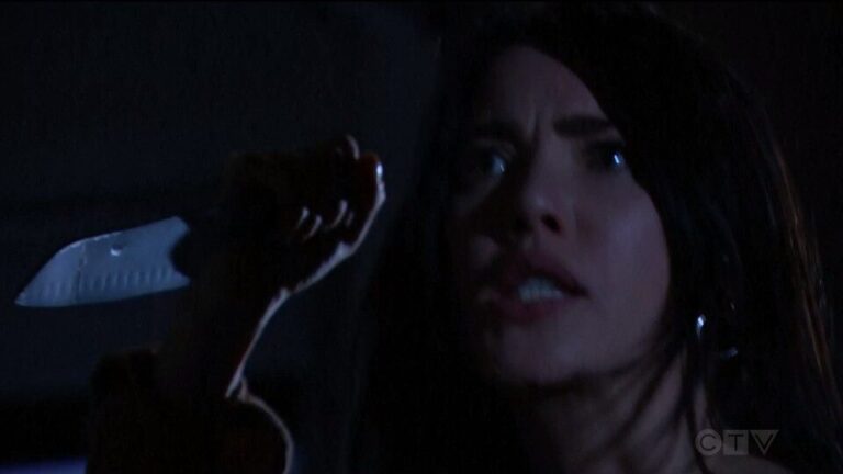 steffy with bloody knife bold & beautiful