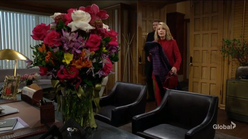 nikki finds flowers in office